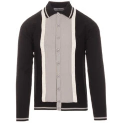 Marriott Suede Men's Mod Polo Cardigan - Blue -Fashionable Men's Clothing Store madcap england suede marriott polo black 3 13185.1661264099 2