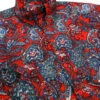 Sunset Paisley 1960s Mod Shirt RED