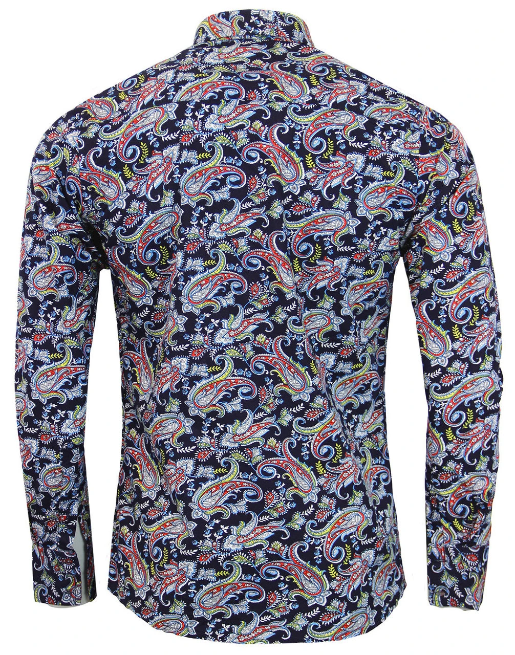 Tabla Paisley 1960s Mod Shirt NAVY 1 Tabla Paisley 1960s Mod Shirt NAVY