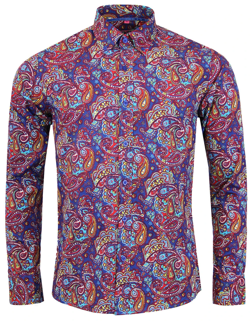 Tabla Paisley Psychedelic Mod Shirt 3 Tabla Paisley Psychedelic Mod Shirt - Image 3