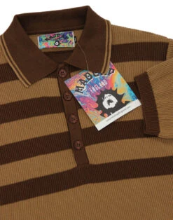 Terry Retro Mod Rib Stripe Polo N -Fashionable Men's Clothing Store madcap england terry polo brown 1 78399.1679657086 1