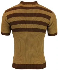 Terry Retro Mod Rib Stripe Polo WW -Fashionable Men's Clothing Store madcap england terry polo brown 2 95668.1679657084 2