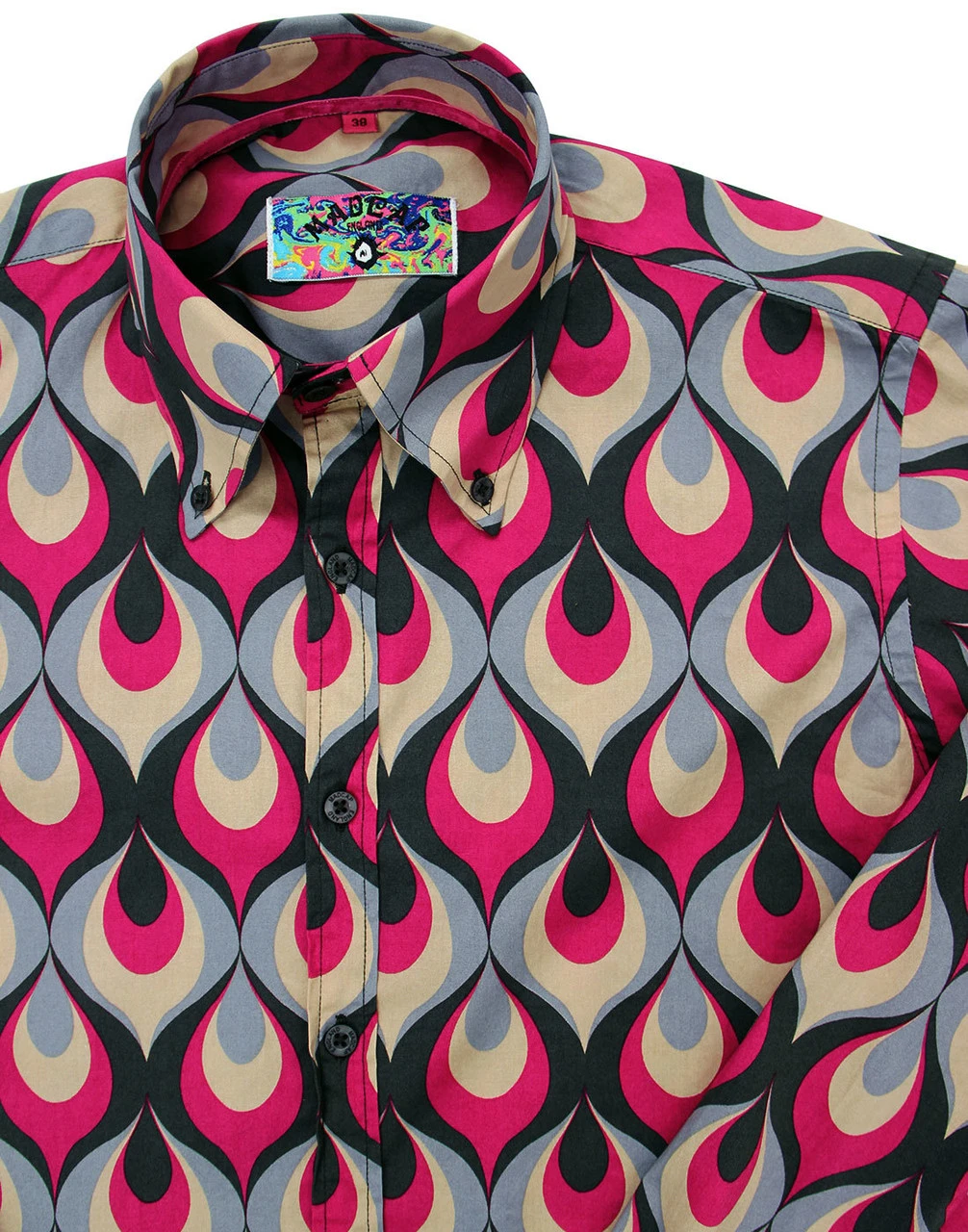 Trip Flames Retro Mod Op Art Shirt 1 Trip Flames Retro Mod Op Art Shirt