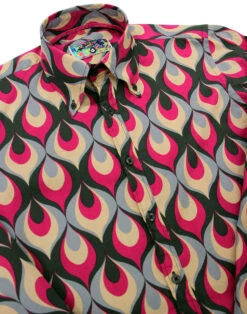 Trip Flames Retro Mod Op Art Shirt 7 Trip Flames Retro Mod Op Art Shirt -Fashionable Men's Clothing Store madcap england trip flames shirt 2 33339.1661270284
