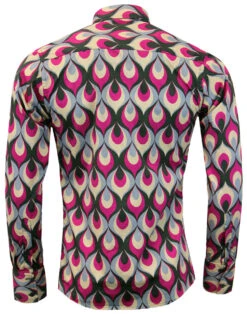 Trip Flames Retro Mod Op Art Shirt 6 Trip Flames Retro Mod Op Art Shirt -Fashionable Men's Clothing Store madcap england trip flames shirt 3 24721.1661270282