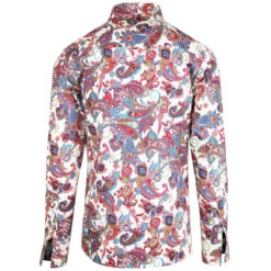 Trip Paisley Retro Mod 60s Shirt -Fashionable Men's Clothing Store madcap england trip paisley shirt red ecru 3 83887.1661266014