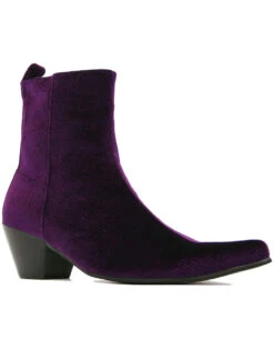 Velvet Casbah Cuban Chelsea Boots P 12 Velvet Casbah Cuban Chelsea Boots P -Fashionable Men's Clothing Store madcap england velvet casbah boots purple 4 07722.1661269753