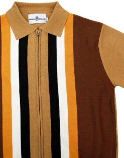 Victor 60s Mod Stripe Zip Polo BLUE 9 Victor 60s Mod Stripe Zip Polo BLUE -Fashionable Men's Clothing Store madcap england victor stripe polo cardigan 1 14168.1661267923 1