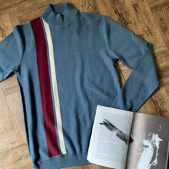 Westwood Racing Stripe Turtleneck B -Fashionable Men's Clothing Store madcap england westwood jumper orion2 09213.1661260878