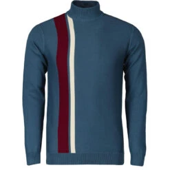 Westwood Racing Stripe Turtleneck B -Fashionable Men's Clothing Store madcap england westwood racing jumper rollneck blue1 95348.1661260875