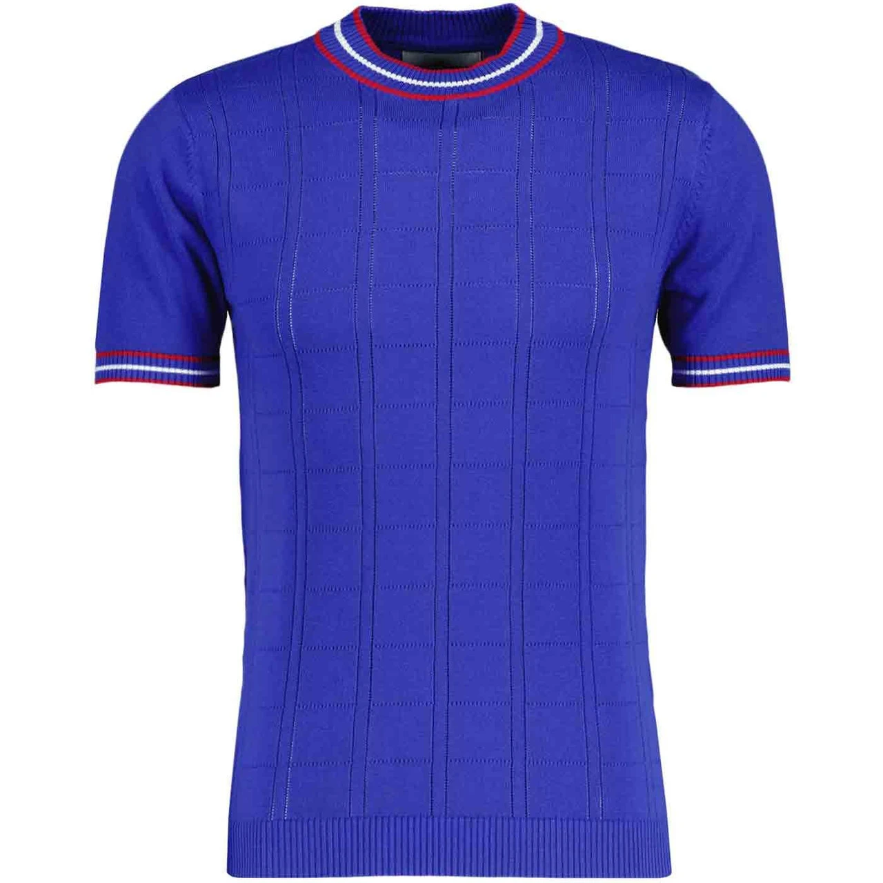 Wilson Pointelle Knit Mod Mock Turtleneck Tipped Tee In Navy 2 Wilson Pointelle Knit Mod Mock Turtleneck Tipped Tee In Navy - Image 2