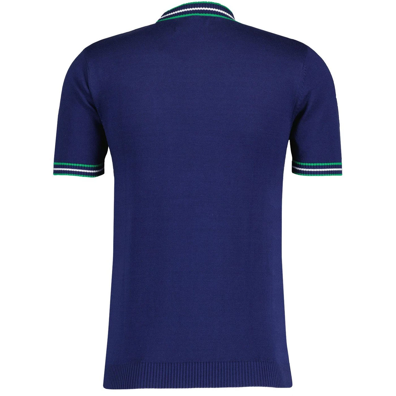 Wilson Pointelle Knit Mod Mock Turtleneck Tipped Tee In Navy 4 Wilson Pointelle Knit Mod Mock Turtleneck Tipped Tee In Navy - Image 4