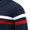 Mavers MADCAP Retro Mod Zip Through Knit Track Top