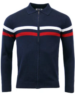 Mavers MADCAP Retro Mod Zip Through Knit Track Top 20 Mavers MADCAP Retro Mod Zip Through Knit Track Top -Fashionable Men's Clothing Store madcap mavers zip cardigan navy 6 54030.1661271974