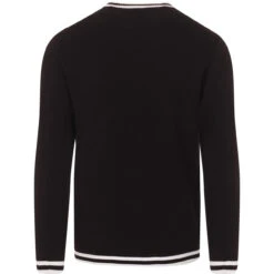 LS Moon Mod Tipped Knit Jumper (Z) -Fashionable Men's Clothing Store madcap moon longsleeve top black back 52238.1661260863 5