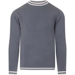 LS Moon Mod Tipped Knit Jumper (N) -Fashionable Men's Clothing Store madcap moon longsleeve top flintstone front 84513.1661260832