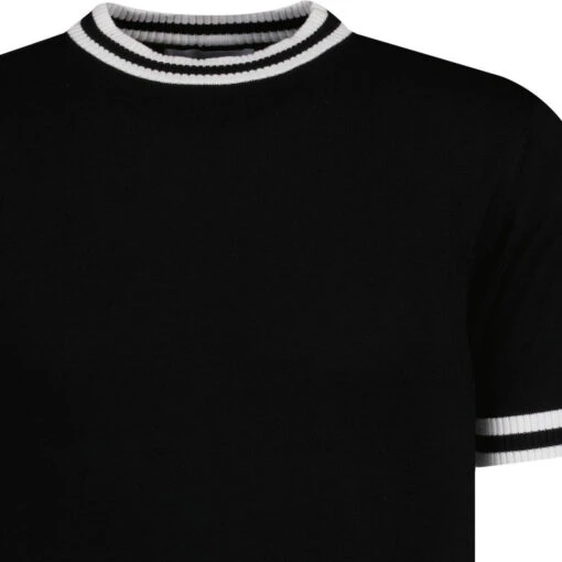 Moon 60s Mod Tipped Knit Tee (B/Y)