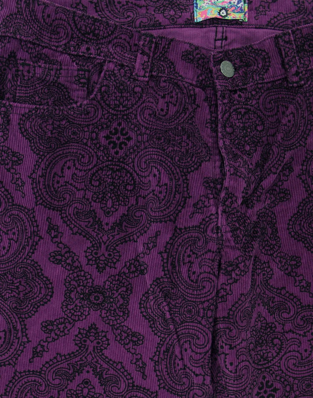 Paisley Rave Retro Cord Bellbottoms 3 Paisley Rave Retro Cord Bellbottoms - Image 3