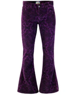 Paisley Rave 1970s Cord Bellbottoms 29 Paisley Rave 1970s Cord Bellbottoms -Fashionable Men's Clothing Store madcap paisley rave flares purple 4 24014.1661270129