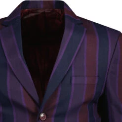 Offbeat 60s Mod Boating Blazer (P) 8 Offbeat 60s Mod Boating Blazer (P) -Fashionable Men's Clothing Store madcap stripe sb boating blazer purple detail 63585.1664290797