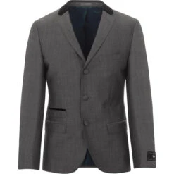 Mohair Tonic Velvet Collar Blazer 7 Mohair Tonic Velvet Collar Blazer -Fashionable Men's Clothing Store madcap suit blazer silver main 68090.1661265131