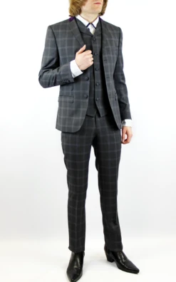 Tailored By Mod Check Suit Jacket -Fashionable Men's Clothing Store madcap check 3 pce suit142 68991.1661273165