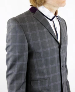 Tailored By Mod Check Suit Jacket -Fashionable Men's Clothing Store madcap check 3 pce suit71 25322.1661273170