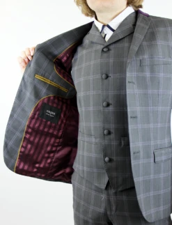 Tailored By Mod Check Suit Jacket -Fashionable Men's Clothing Store madcap check 3 pce suit91 93741.1661273168