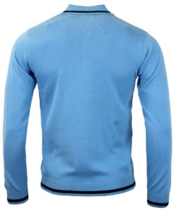 Marriott Suede Mod Polo Cardigan BG -Fashionable Men's Clothing Store madcap england suede marriott blue1 13531.1661272860 2