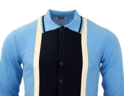 Marriott Suede Mod Polo Cardigan GO -Fashionable Men's Clothing Store madcap england suede marriott blue3 20047.1661272861 3