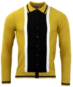 Marriott Suede Mod Polo Cardigan GO