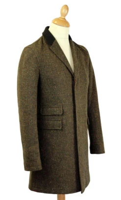 The Regent Mod Donegal Top Coat (G) -Fashionable Men's Clothing Store madcap overcoat brown2 82825.1661273733 1