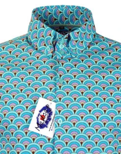 Peacock Mod Indie Peacock Fan Shirt -Fashionable Men's Clothing Store madcap retro peacock shirt4 99807.1661272786