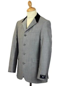 Fab 4 Button Mod Mohair Suit Jacket -Fashionable Men's Clothing Store madcap silver mohair suit jacket6 56904.1661272973