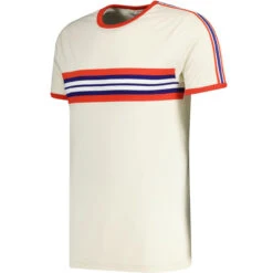 Cassette Retro 70s Stripe Tee (WA) -Fashionable Men's Clothing Store madcapeng cassette tshirt white side 10517.1678373636