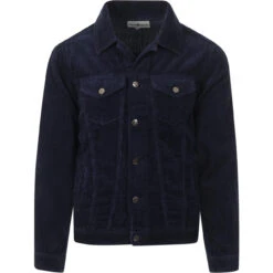 Woburn Jumbo Cord Western Jacket T 10 Woburn Jumbo Cord Western Jacket T -Fashionable Men's Clothing Store madcapeng cord trucker navy front1 51545.1661264027