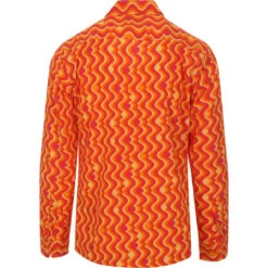 Surfari Retro Resort Collar Shirt -Fashionable Men's Clothing Store madcapeng dotwave pattern shirt orange back 71694.1661263152