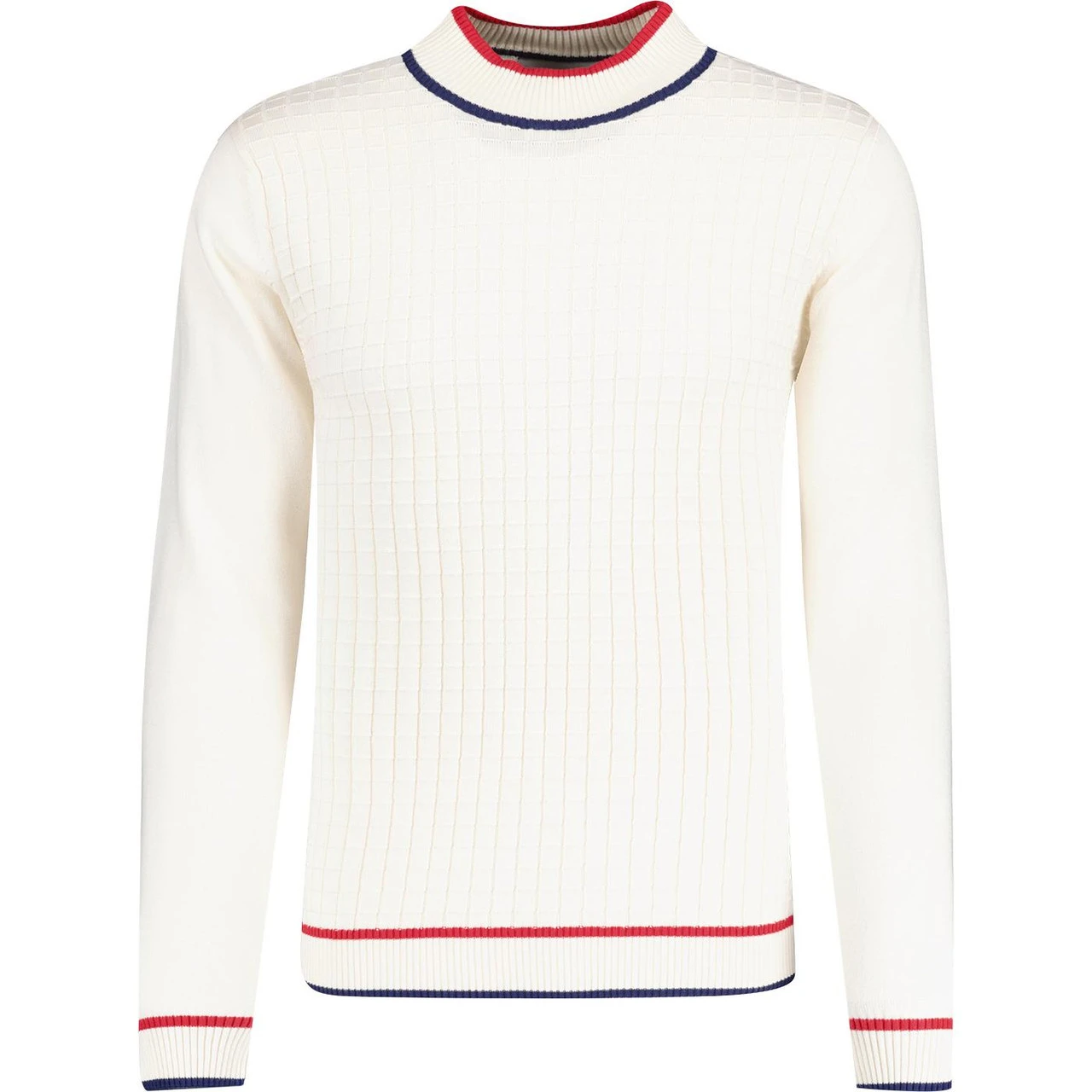 Kingly Grid Jacquard Turtleneck NB 2 Kingly Grid Jacquard Turtleneck NB - Image 2