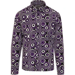 Trip Op Art Mod Big Collar Shirt BR -Fashionable Men's Clothing Store madcapeng opart shirt lilac front 29904.1661262956 1