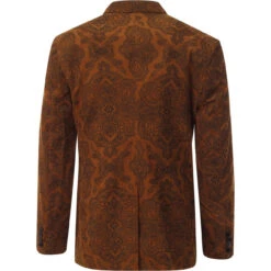 Paisley Rave Cord 3 Button Blazer T -Fashionable Men's Clothing Store madcapeng paisley cord blazer tan back 62424.1661264629 1