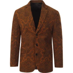 Purple Paisley Rave 60s Cord Blazer