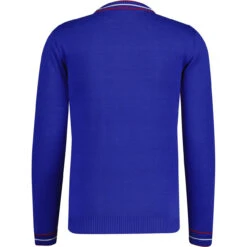 Moore Mod Pointelle Knit Tipped Mock Turtleneck Jumper In Navy -Fashionable Men's Clothing Store madcapeng poitelle jumper police back 37490.1676647969