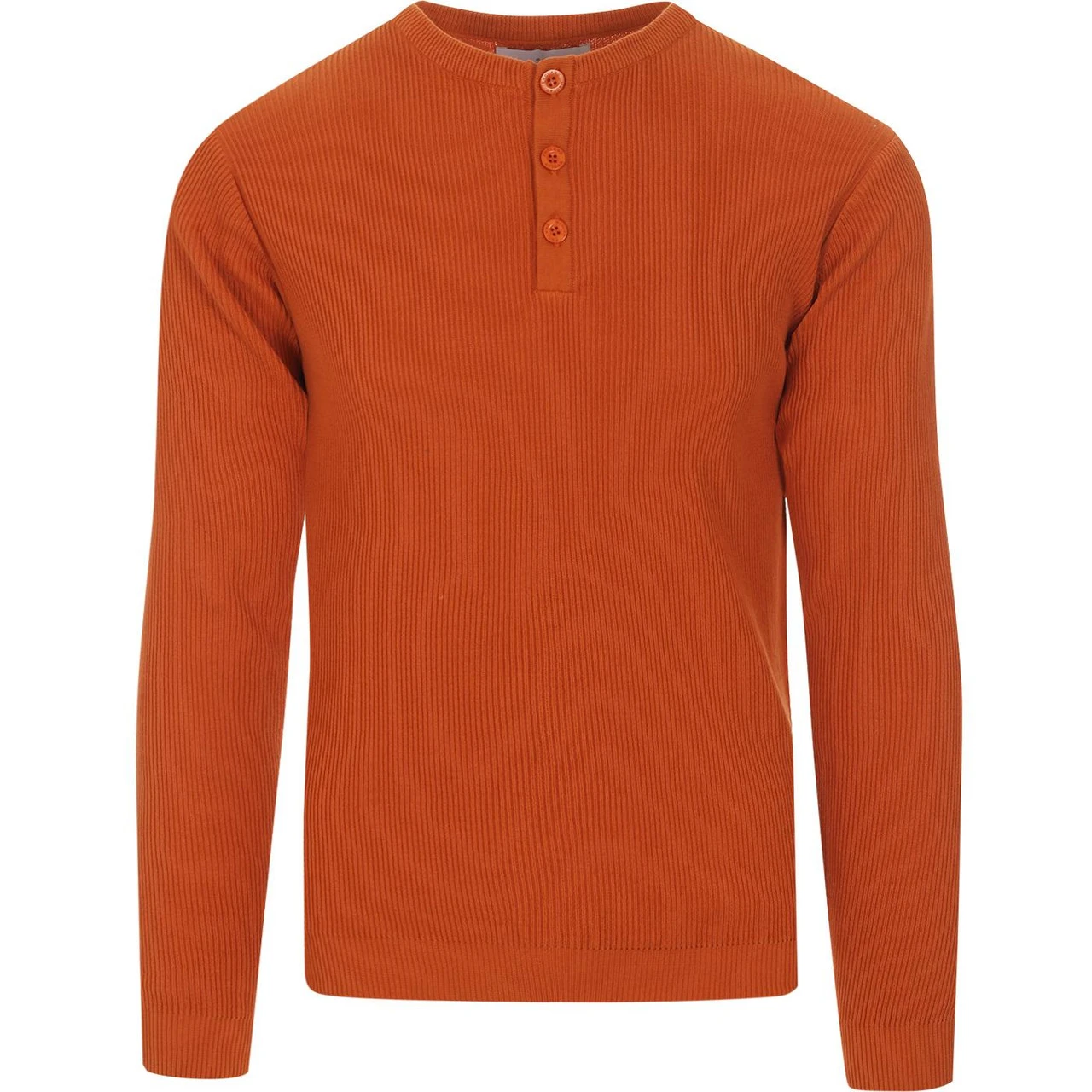 Caine Ribbed Grandad Top (Rust) 18 Caine Ribbed Grandad Top (Rust) - Image 18