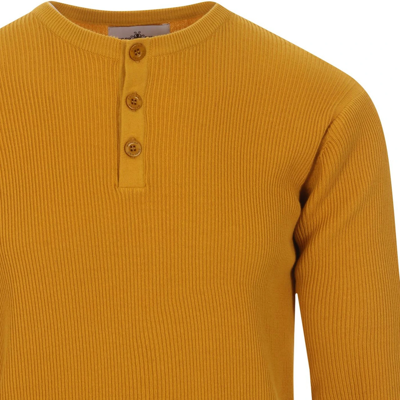 Caine Ribbed Grandad Top (Rust) 8 Caine Ribbed Grandad Top (Rust) - Image 8