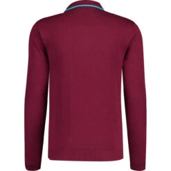 Nova Mod Ribbed Panel Knitted Polo Shirt In Black -Fashionable Men's Clothing Store madcapeng ribbed polo top portback 00083.1673453186 1