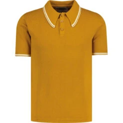 Empire Retro Popcorn Knit Polo WS -Fashionable Men's Clothing Store madcapeng spear waffle polo yellow front 29515.1673453065