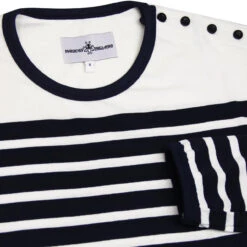 Le Beat 60s Mod Breton Stripe Tee -Fashionable Men's Clothing Store madcapeng stripe longsleeve blouse precoat detail 13357.1661266261
