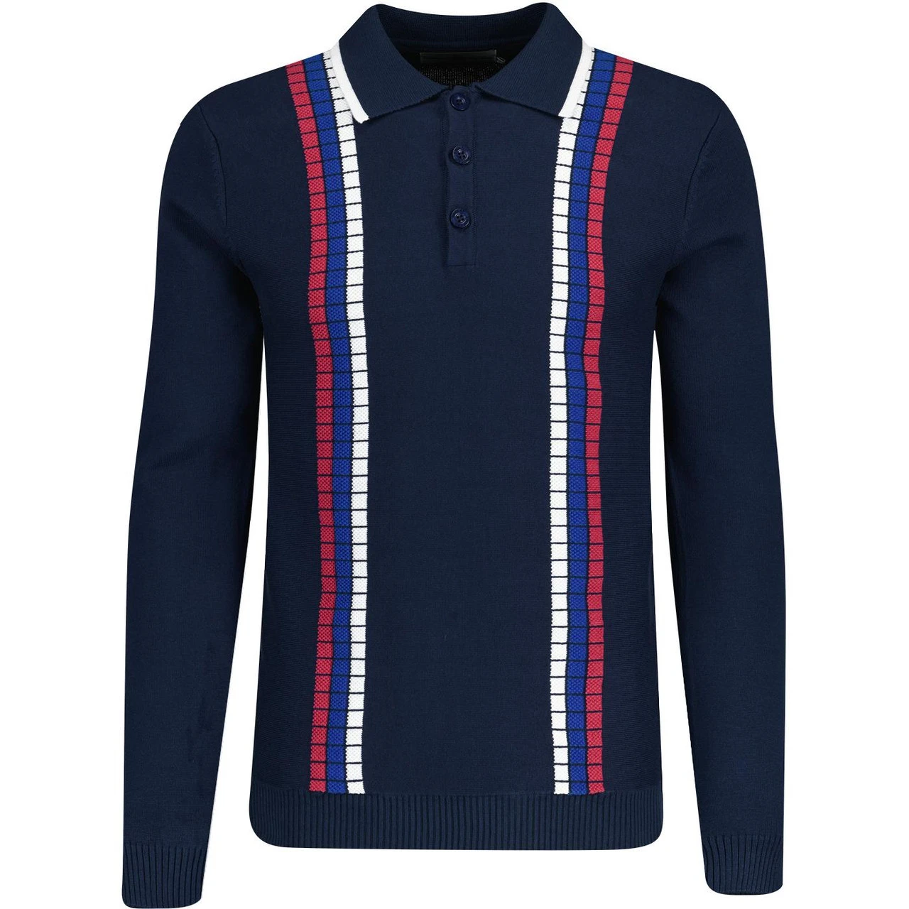 Zodiac Mod Raised Stripe Knit Polo 8 Zodiac Mod Raised Stripe Knit Polo - Image 8