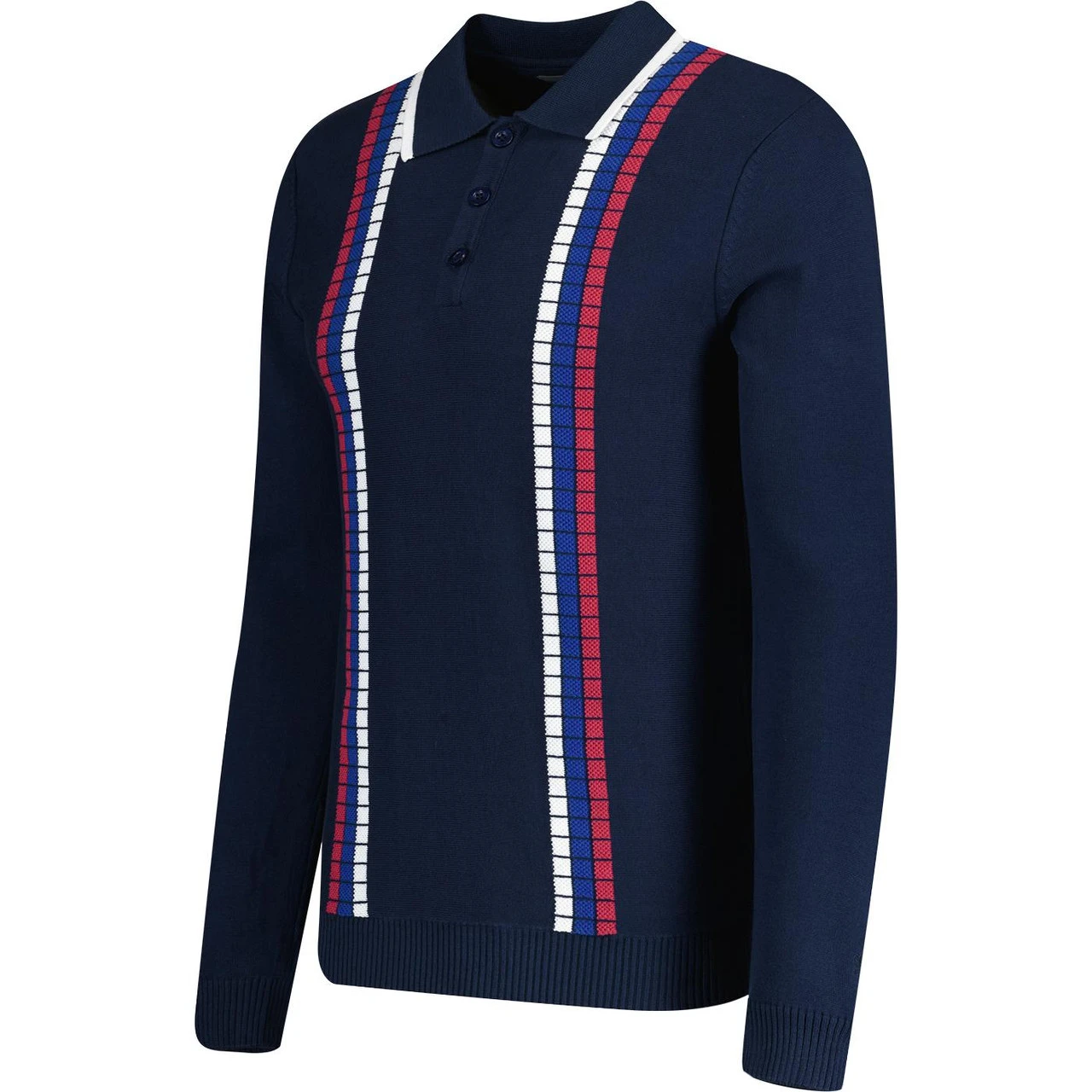 Zodiac Mod Raised Stripe Knit Polo 3 Zodiac Mod Raised Stripe Knit Polo - Image 3