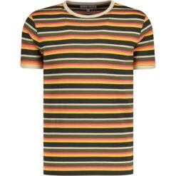 Dekker Retro 70s Stripe T-Shirt -Fashionable Men's Clothing Store madcapeng stripe ringer tshirt peat front 36290.1678374336
